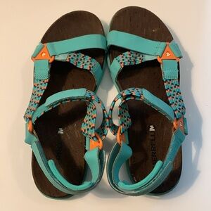 Turquoise Merrell Select Grip Performance Footware Hiking Sandal Women’s Size 8